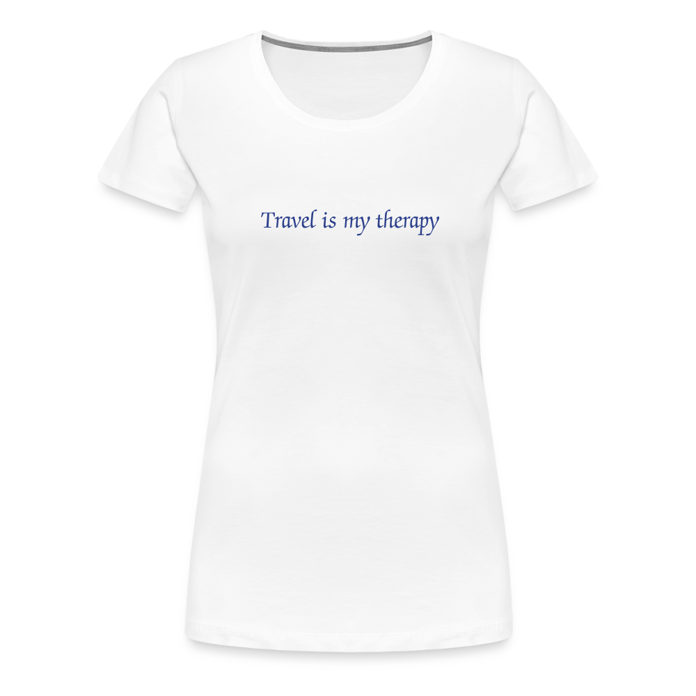 Travel is my therapy women's t-shirt
