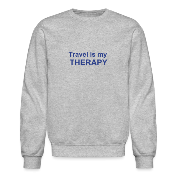 Travel is my therapy mens sweatshirt