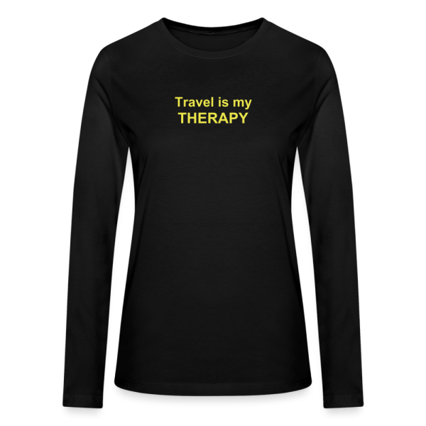 Travel is my therapy women's long sleeve shirt